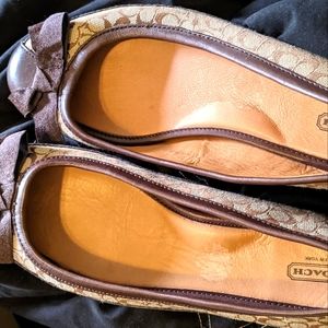 Coach Brown Bow Flats